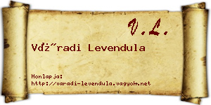 Váradi Levendula névjegykártya